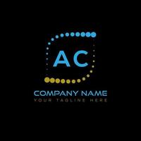 ac lettera logo design creativo. ac design unico. vettore