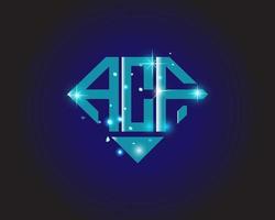acf lettera logo creativo design. acf unico design. vettore