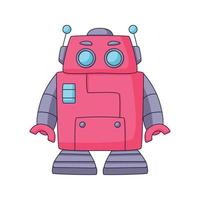 Simpatico robot cartoon doodle disegnati a mano concept design vector art kawaii illustrazione