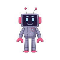 Simpatico robot cartoon doodle disegnati a mano concept design vector art kawaii illustrazione