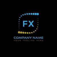 fx lettera logo creativo design. fx unico design. vettore