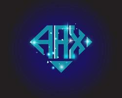 aax lettera logo creativo design. aax unico design. vettore