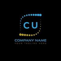 cu lettera logo creativo design. cu unico design. vettore