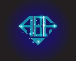 abf lettera logo creativo design. abf unico design. vettore