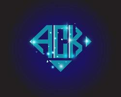 ack lettera logo creativo design. ack unico design. vettore