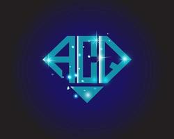 acq lettera logo creativo design. acq unico design. vettore