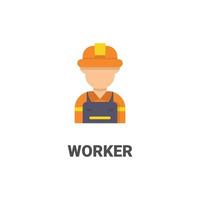 icona di vettore del lavoratore avatar dalla collezione di avatar. illustrazione in stile piatto, perfetta per il tuo sito Web, applicazione, progetto di stampa, ecc