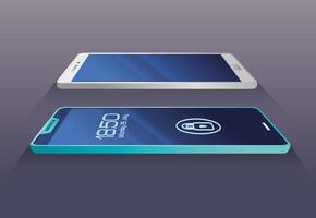 mockup di smartphone realistici vettore