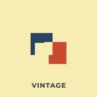 Vintage ▾ astratto logo design vettore illustrazione