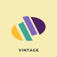 Vintage ▾ astratto logo design vettore illustrazione