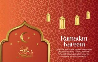 premio vettore islamico stile Ramadan kareem e eid decorativo sfondo