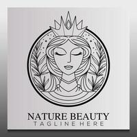 premio vettore natura bellezza creativo logo modello