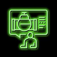consultazione tubatura costruzione neon splendore icona illustrazione vettore