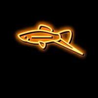 swordtail pesce neon splendore icona illustrazione vettore