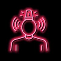 fatica psicologico i problemi neon splendore icona illustrazione vettore