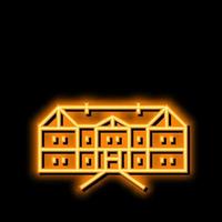 tudor Casa neon splendore icona illustrazione vettore