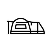 estate tenda vacanza linea icona vettore illustrazione