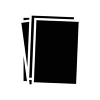 foglio documento carta glifo icona vettore illustrazione