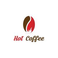 caldo caffè logo disegni, caffè negozio logo idea vettore