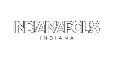 indianapolis, Indiana, Stati Uniti d'America tipografia slogan design. America logo con grafico città lettering per Stampa e ragnatela. vettore