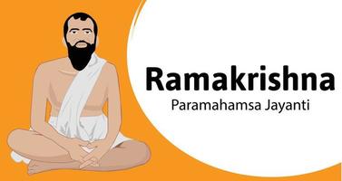 ramakrishna paramahamsa jayanti vettore illustrazione