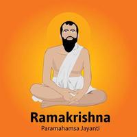 ramakrishna paramahamsa jayanti vettore illustrazione