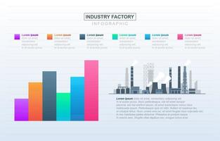 grafico a barre di affari industriali infografica vettore