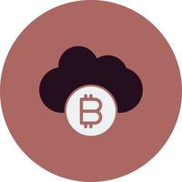 bitcoin nube vettore icona