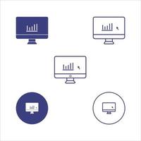 dati scienza linea icona impostare. incluso icone come grande dati, computer tenere sotto controllo icona. piatto pc simbolo. vettore illustrazione grafico, ai, applicazione, grafico complottare, grafico relazione