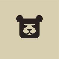 semplice orso logo vettore