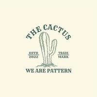 deserto cactus semplice logo vettore