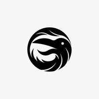 corvo semplice logo vettore