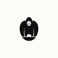 gorilla semplice logo vettore