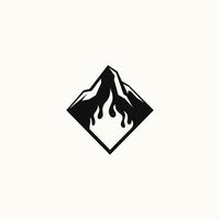 montagna camper semplice logo vettore