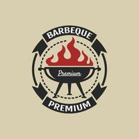 semplice barbecue logo vettore