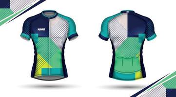 Ciclismo maglia, davanti e indietro vettore