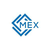 mex lettera logo design su bianca sfondo. mex creativo cerchio lettera logo concetto. mex lettera design. vettore