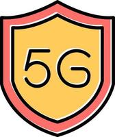 5g Internet protezione vettore icona