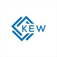 Kew lettera logo design su bianca sfondo. Kew creativo cerchio lettera logo concetto. Kew lettera design. vettore