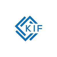 kif lettera logo design su bianca sfondo. kif creativo cerchio lettera logo concetto. kif lettera design. vettore