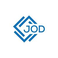 jod lettera logo design su nero sfondo. jod creativo cerchio lettera logo concetto. jod lettera design. vettore