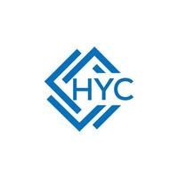 hyc creativo cerchio lettera logo concetto. hyc lettera design.hyc lettera logo design su bianca sfondo. hyc creativo cerchio lettera logo concetto. hyc lettera design. vettore
