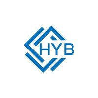 hyb lettera logo design su bianca sfondo. hyb creativo cerchio lettera logo concetto. hyb lettera design. vettore