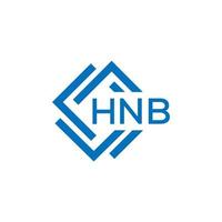 hnb lettera logo design su bianca sfondo. hnb creativo cerchio lettera logo concetto. hnb lettera design. vettore
