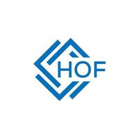hof lettera logo design su bianca sfondo. hof creativo cerchio lettera logo concetto. hof lettera design. vettore