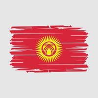 Kyrgyzstan bandiera spazzola vettore