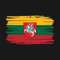 Lituania bandiera spazzola vettore