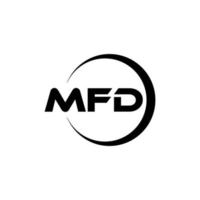 mfd lettera logo design nel illustrazione. vettore logo, calligrafia disegni per logo, manifesto, invito, eccetera.