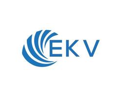 ekv lettera logo design su bianca sfondo. ekv creativo cerchio lettera logo concetto. ekv lettera design. vettore