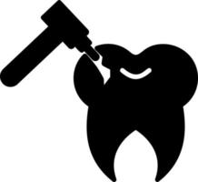 dente perforazione vettore icona